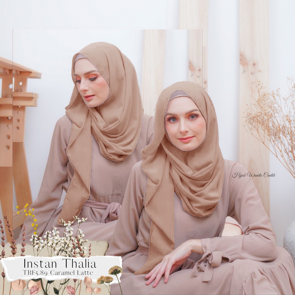Hijabwanitacantik - Instan Thalia | Hijab Instan | Jilbab Instan-Caramel Latte