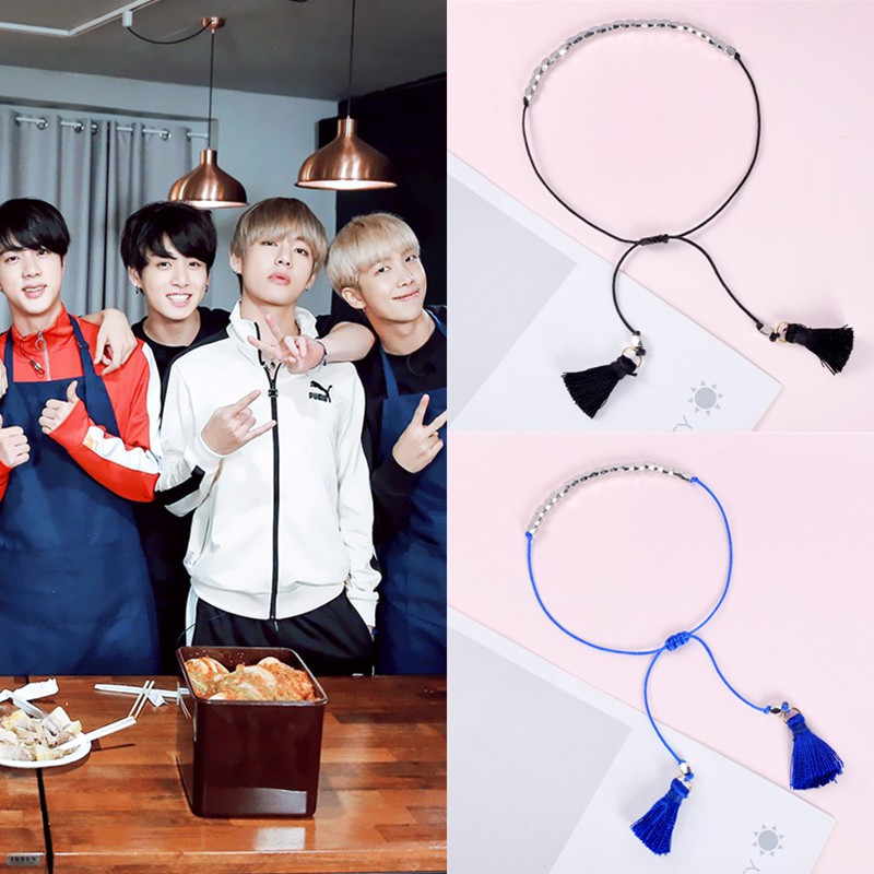 KPOP BTS v jungkook hand-woven tassel bracelet