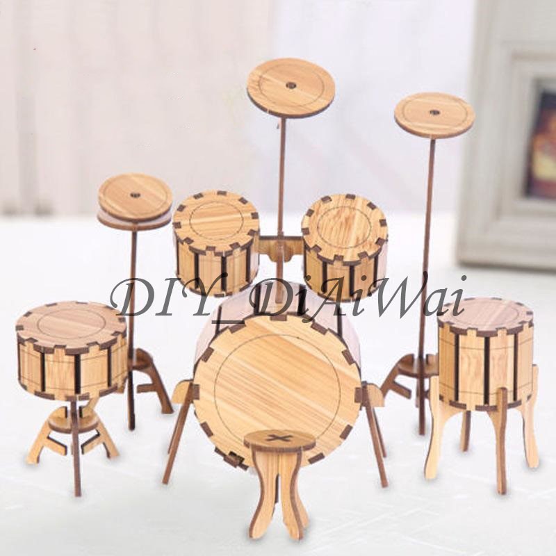 Puzzle 3D DIY model drum set  mainan puzzle edukasi anak (kado &amp; pajangan)