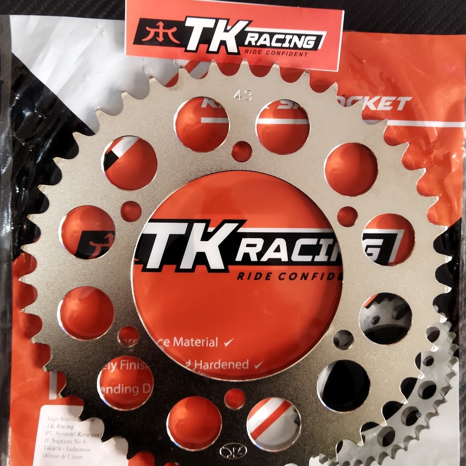 TK Racing Gear Belakang 520 Ninja 250 Karbu Fi Z250 R25 MT25 43T 44T 45T 46T 47T
