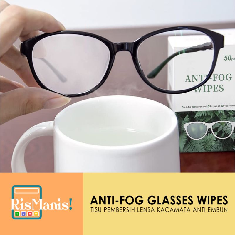 ANTI-FOG GLASSES WIPES - Tissue Ajaib Lap Kacamata Anti Embun Tisu Pembersih Lensa Kamera Kaca Helm