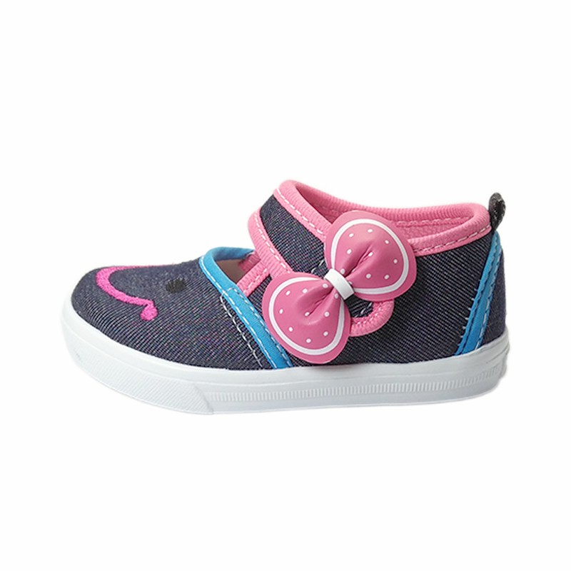 sepatu anak bayi perempuan bahan sol lembut model casual lucu murah pita terbaru K02 NAVY FOX