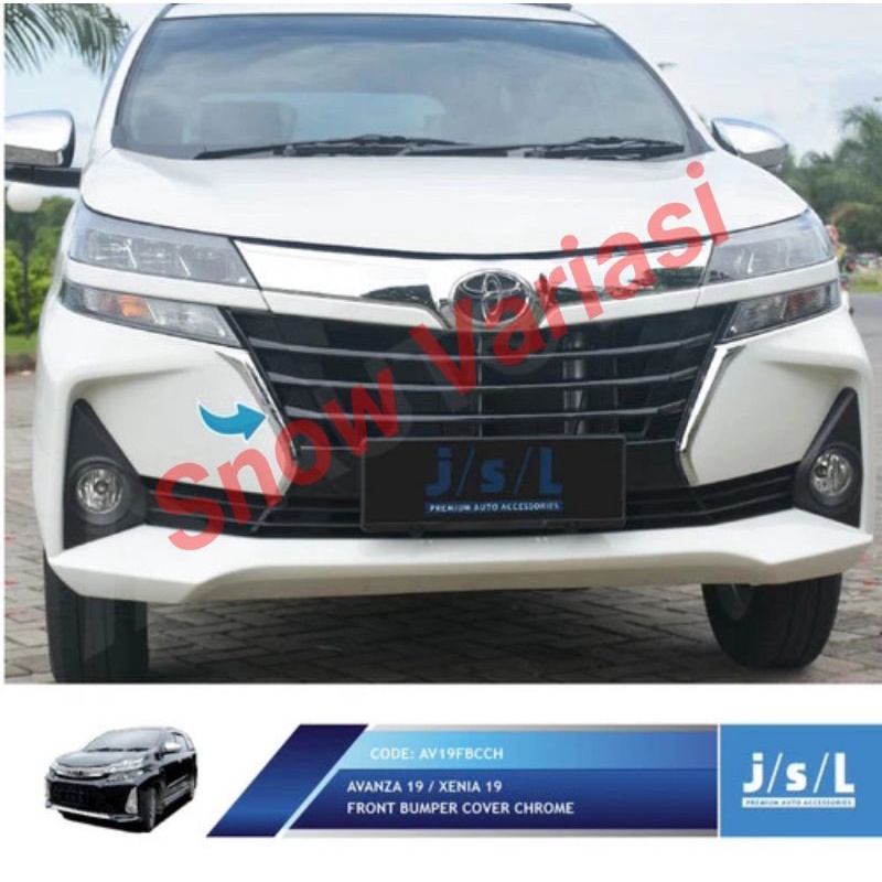 JSL Lis Bumper Depan Avanza / Xenia 2019 Front Bumper Cover Chrome