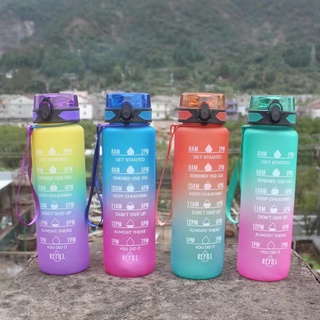 ( KJO ) Botol Minum 1000ml Botol Motivasi Stiker 2D 3D