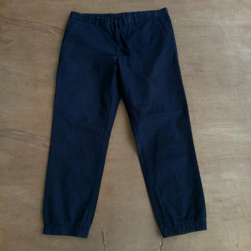 uniqlo ankle pants jogger navy second tah size XL