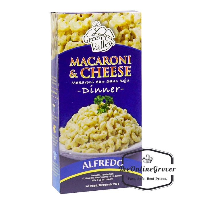 

pasta-aneka- green valley macaroni and cheese with alfredo sauce 200gr - mac n chee -aneka-pasta.