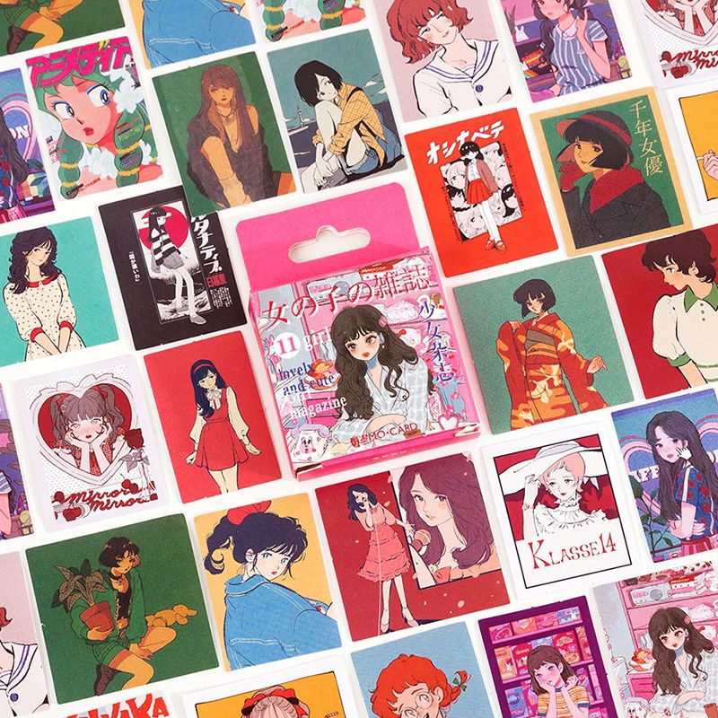 Sticker Anime Beautiful Girl 46pcs