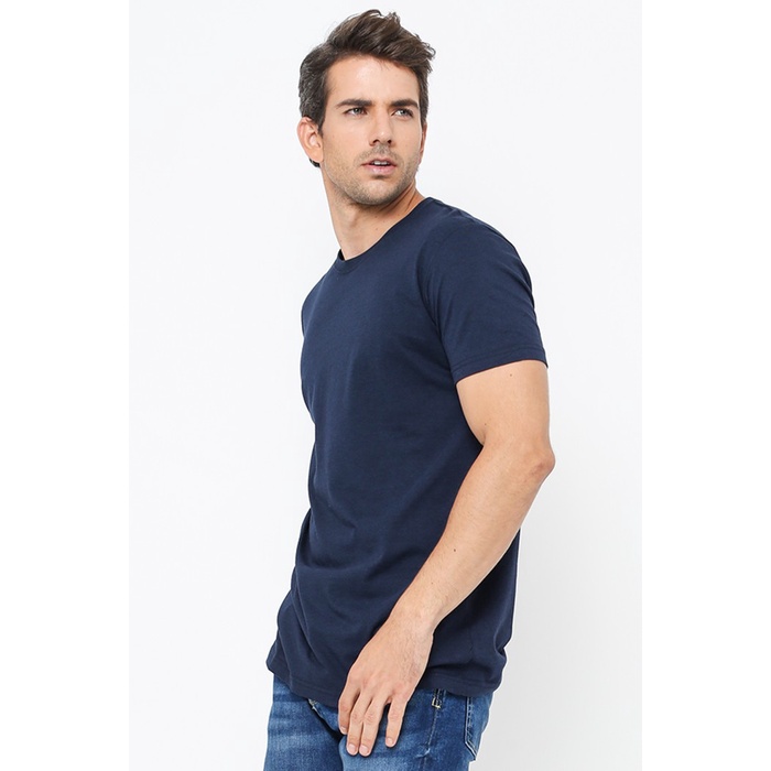 GTEE MEN KAOS POLOS KERAH ROUND NECK NAVY
