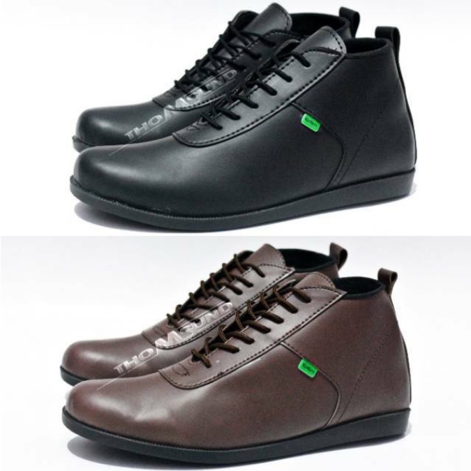 Sepatu boots model brodo pria sepatu kerja sepatu kantor sepatu kulit sintetis pria casual