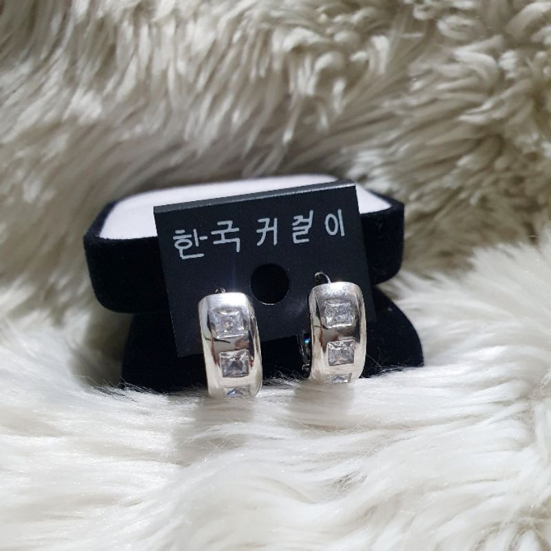 Anting Silver925 Perak Premium Quality Mata kilau Anti Karat anti alergi anting premium N-041