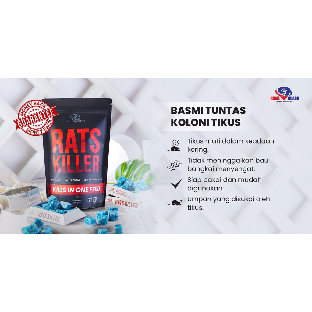 Home Guard Rats Killer 100gr 200gr | Racun Tikus Mati Kering Tidak Berbau