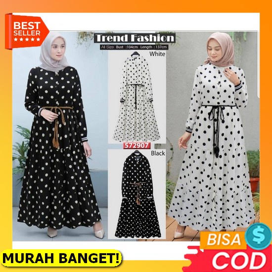 Louisa Midi Dress Matt Katun Rayon Aplikasi Bordir / Midi Dress Korea / Korean Style / Fashion Wanit