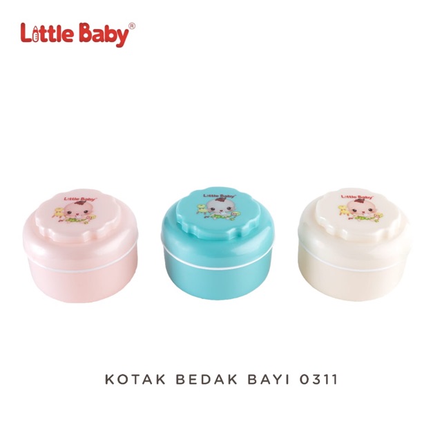 Little Baby Tempat Bedak / Container Pot Bedak Bulat (Dapat Puff Cotton)