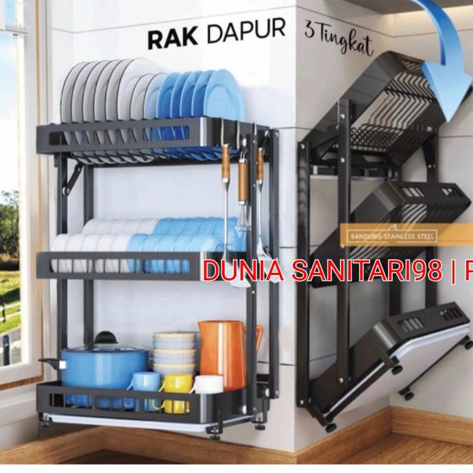 RAK PIRING LIPAT 3 SUSUN BISA GANTUNG DINDING