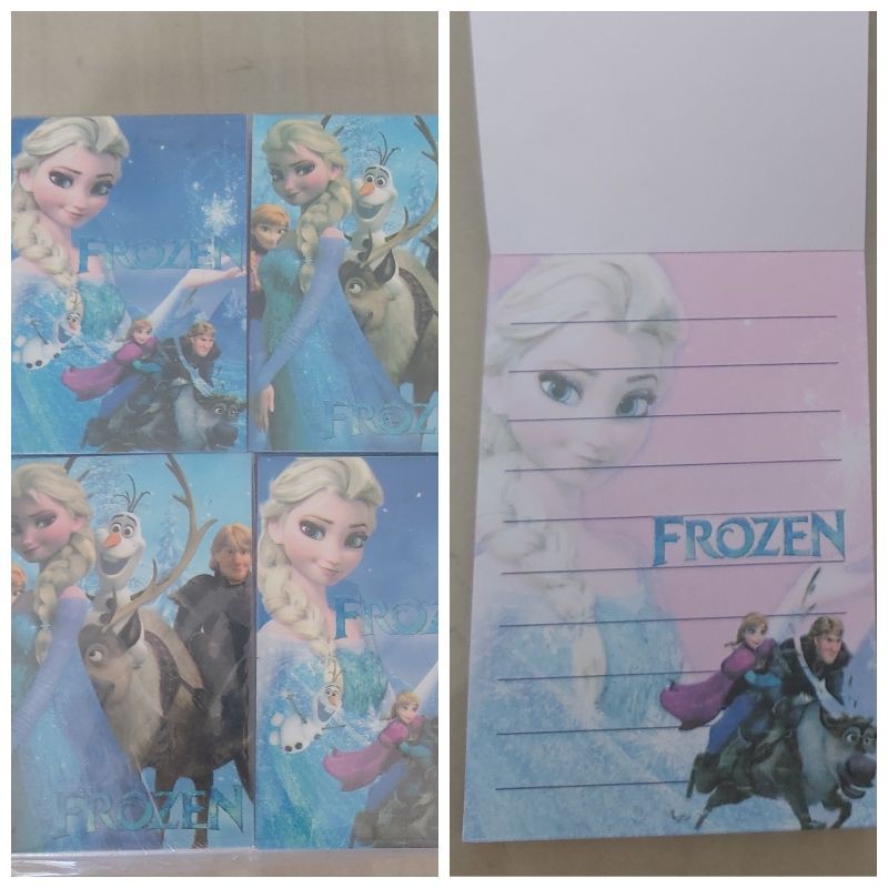 

notes frozen kecil bergambar