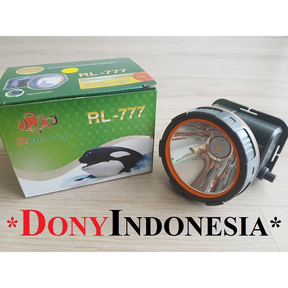 SENTER KEPALA RANDY DIMMER 10WATT RL-777 Sinar Kuning