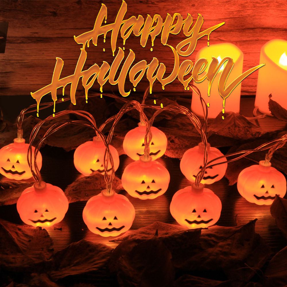 (Recommend) Lampu String Bentuk Labu Halloween Untuk Dekorasi Pesta