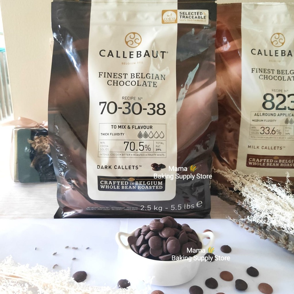 

CALLEBAUT 70,5% 1 kg 70.5% COUVERTURE DARK CHOCOLATE CALLETS 70% Repack