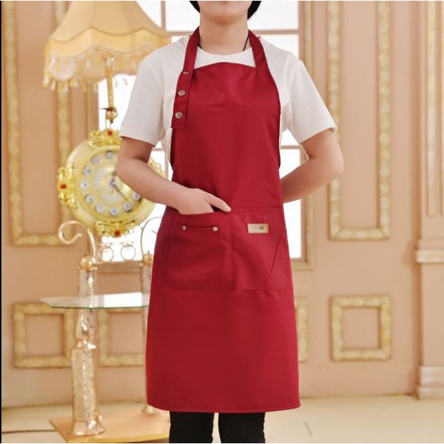 Apron Celemek cotton Barista Masak Kitchen Chef Barbershop waterproof