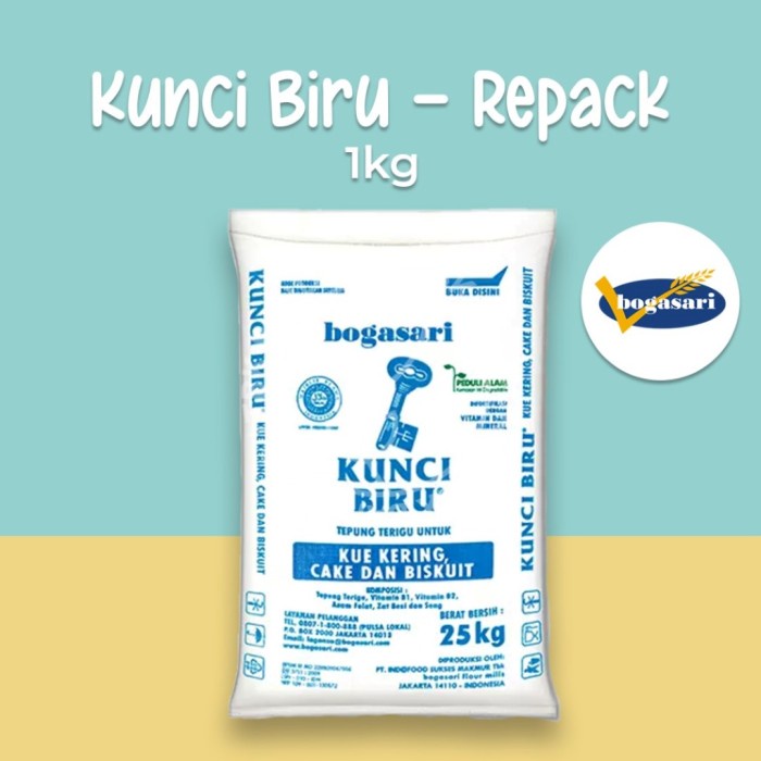 

Ds11 Bogasari Tepung Terigu Kunci Biru Repack 1Kg G6B040B1