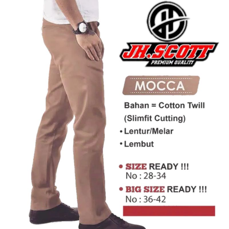 Celana chino mocca malmo impresif