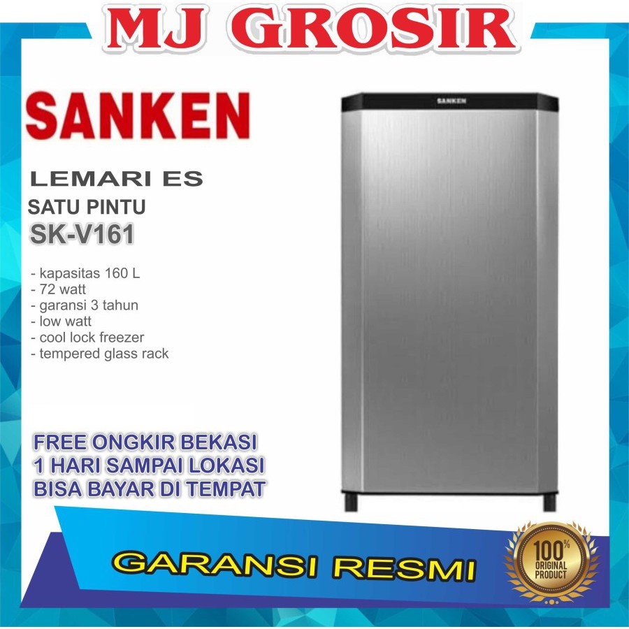 KULKAS SANKEN SK-V 161 LEMARI ES 1 PINTU SK-V161 160 LITER