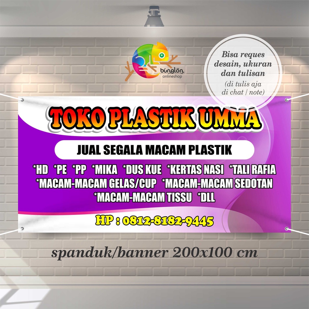 Spanduk Banner Toko Plastik