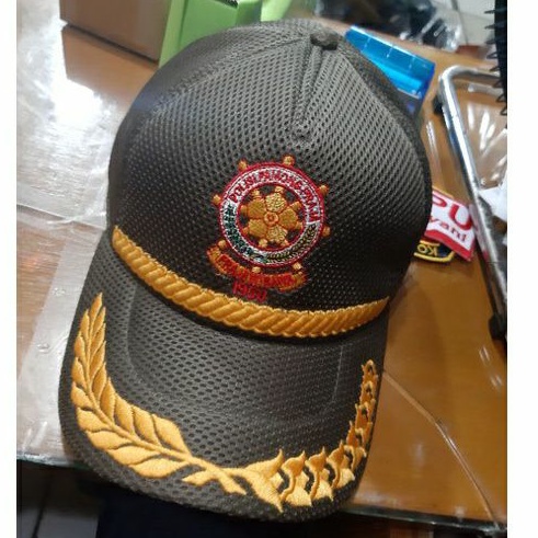 Topi jaring satpol PP pol PP khaki/keki