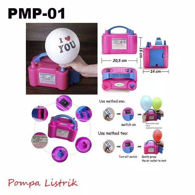 Pompa Balon Elektrik / Pompa Peniup Balon Otomatis / Mesin Pompa Tiup Balon / Electric Baloon Pump / Pump Electric 73005 Pnk
