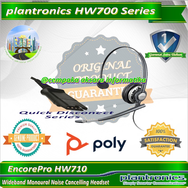 Plantronics EncorePro HW710 Wideband Monoural Noise Cancelling Headset