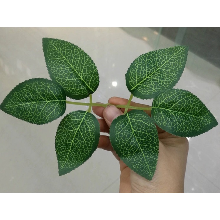 Daun plastik Artificial Rose Leaf Mini Silk Cloth