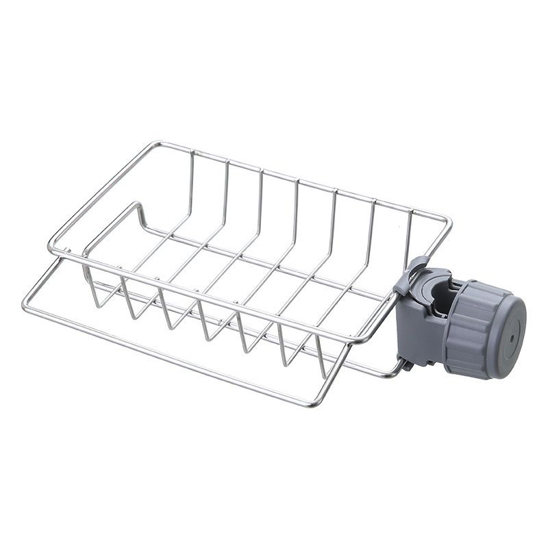 (BOW) Rak Wastafel Stainless Gantung Kran Organizer Pengering Spons Cuci Piring Keran Dapur