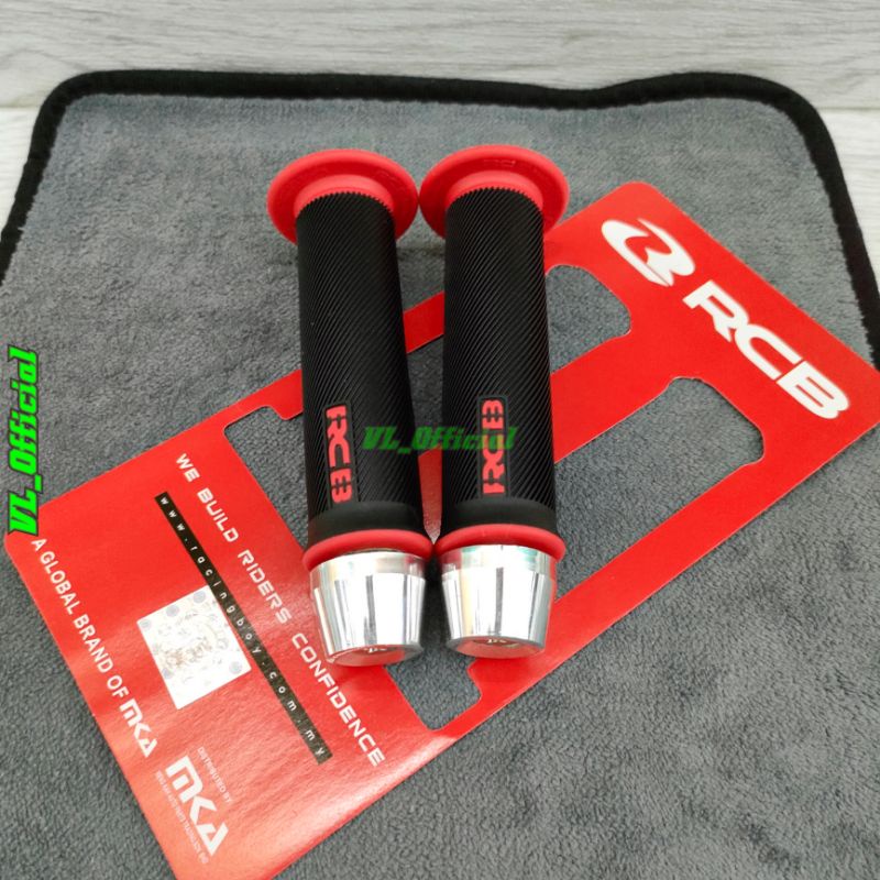 Handgrip sarung gas rcb hg 55 original rcb racing boy grip rcb racing boy red blue grey black yellow beat mio vario genio Scoopy fazzio revo supra khrisma vega Jupiter king mx handfat rcb original racing boy Malaysia