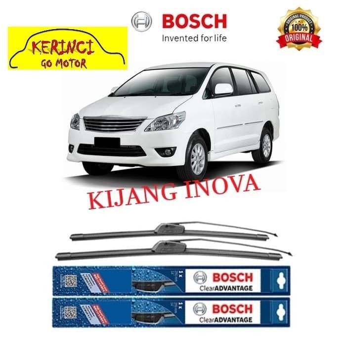 WIPER BOSCH CLEAR ADVANTAGE TOYOTA KIJANG INNOVA 24&quot; &amp; 16&quot; SEPASANG