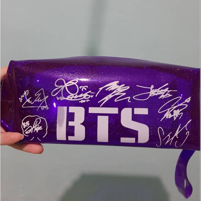 

Bts purple glitter pencil case kotak pensil bts