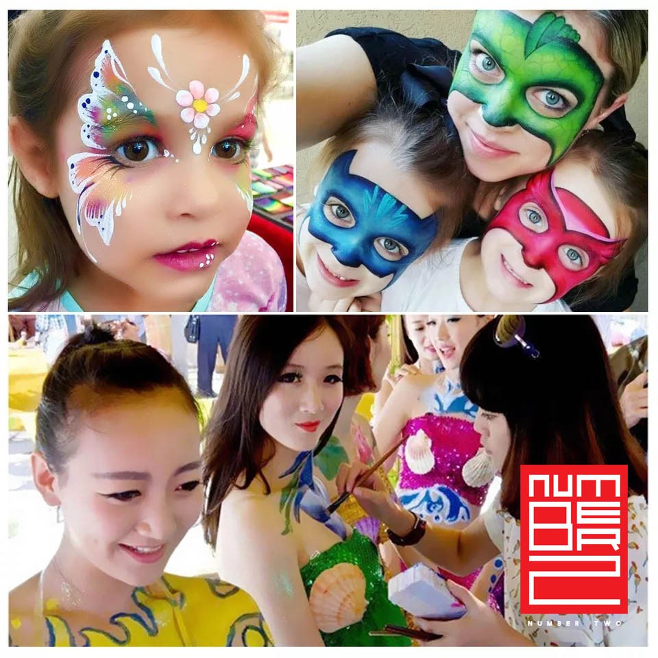 HANDAIYAN Face Body Piant Water Soluble Oil Tattoo Painting Art  Eyeliner Halloween Party Makeup Beauty Palette UV 8 Colors