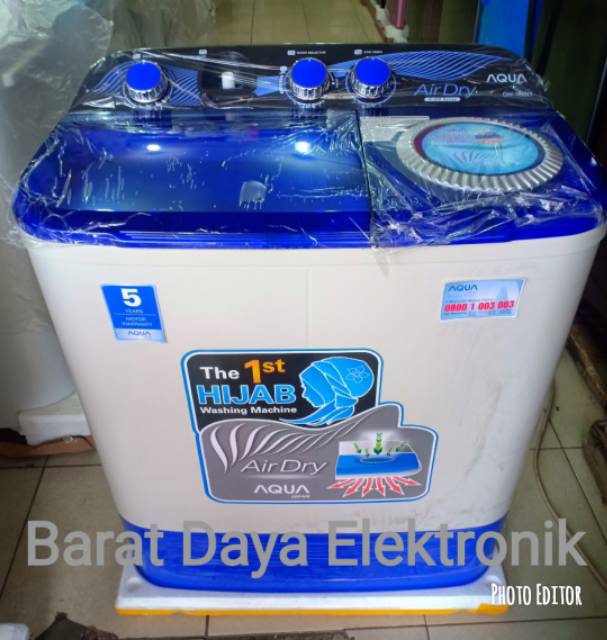 AQUA Mesin Cuci 2 Tabung 7Kg QW-750XT/751XT/780XT/781XT Hijab Series