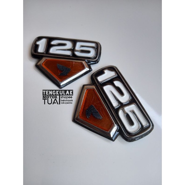 emblem tepong box bok aki side cover imitasi mirip ori original cb 125 cb125 cb125s