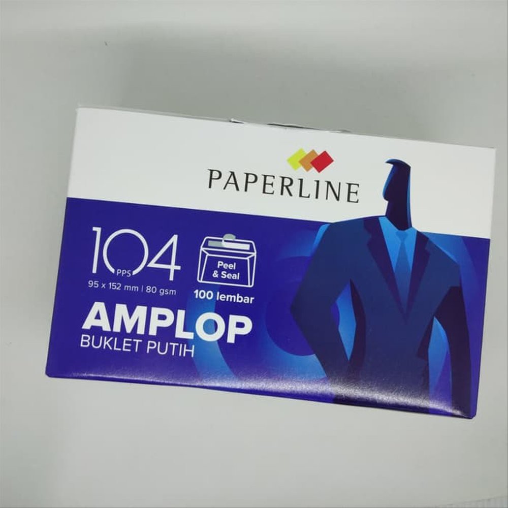 Paperline Plain Envelopes 104pps 80gsm Amplop  Putih Polos  