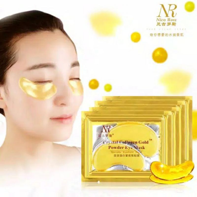 L3 Masker Mata Gold | Masker Kantong Bawah Mata Collagen Emas | Eye Mask Colagen Alami | Facial