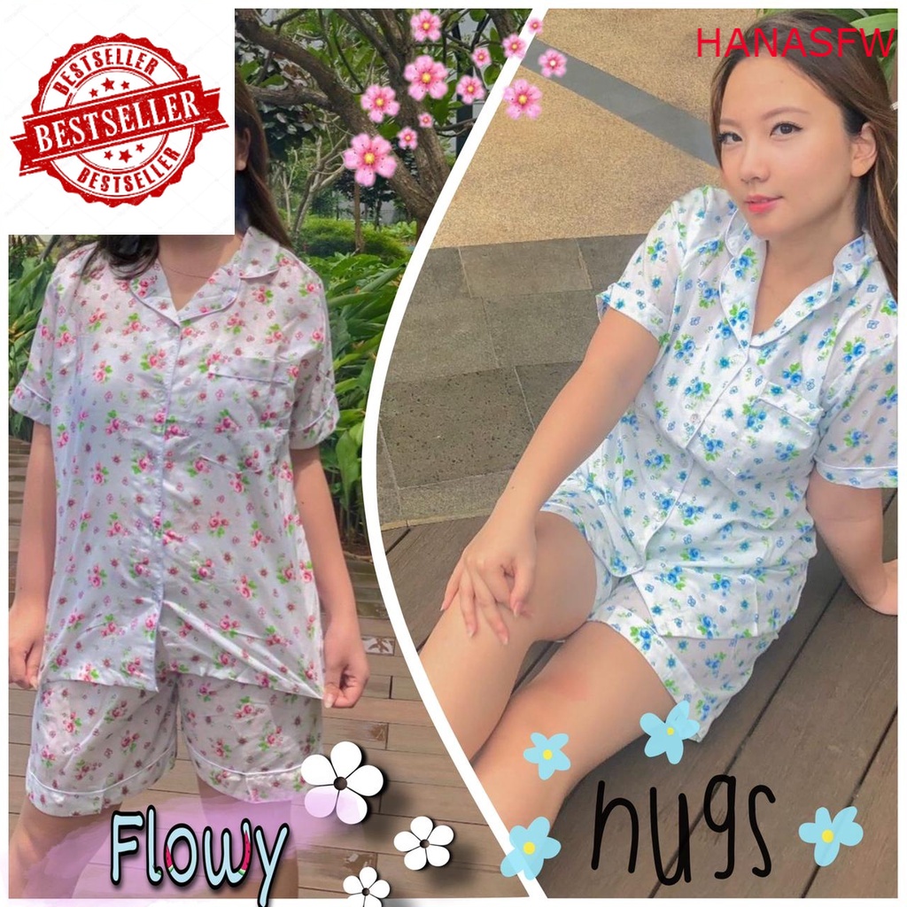 TERLARIS  - piyama tidur KATUN CELANA PENDEK motif - konveksi -BAJU MURAH