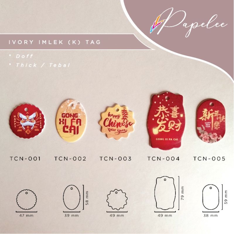 

Imlek Tag Ivory / Chinese New Year Tag / Tag Hampers