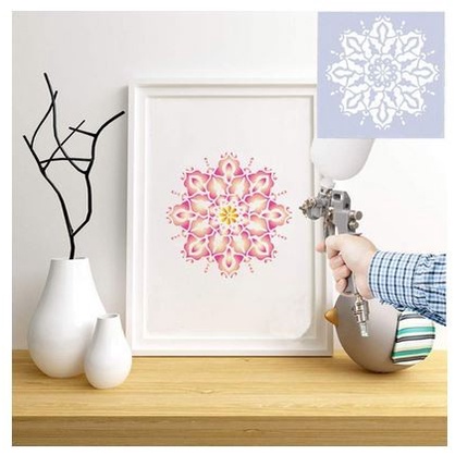 Plastic Stencil - Stensil Dekorasi Motif_MANDALA16