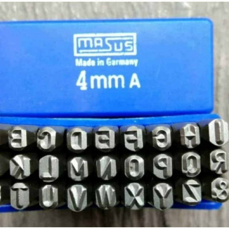 

Huruf ketok 4mm Stamp punch lettre set MASUS GERMANY
