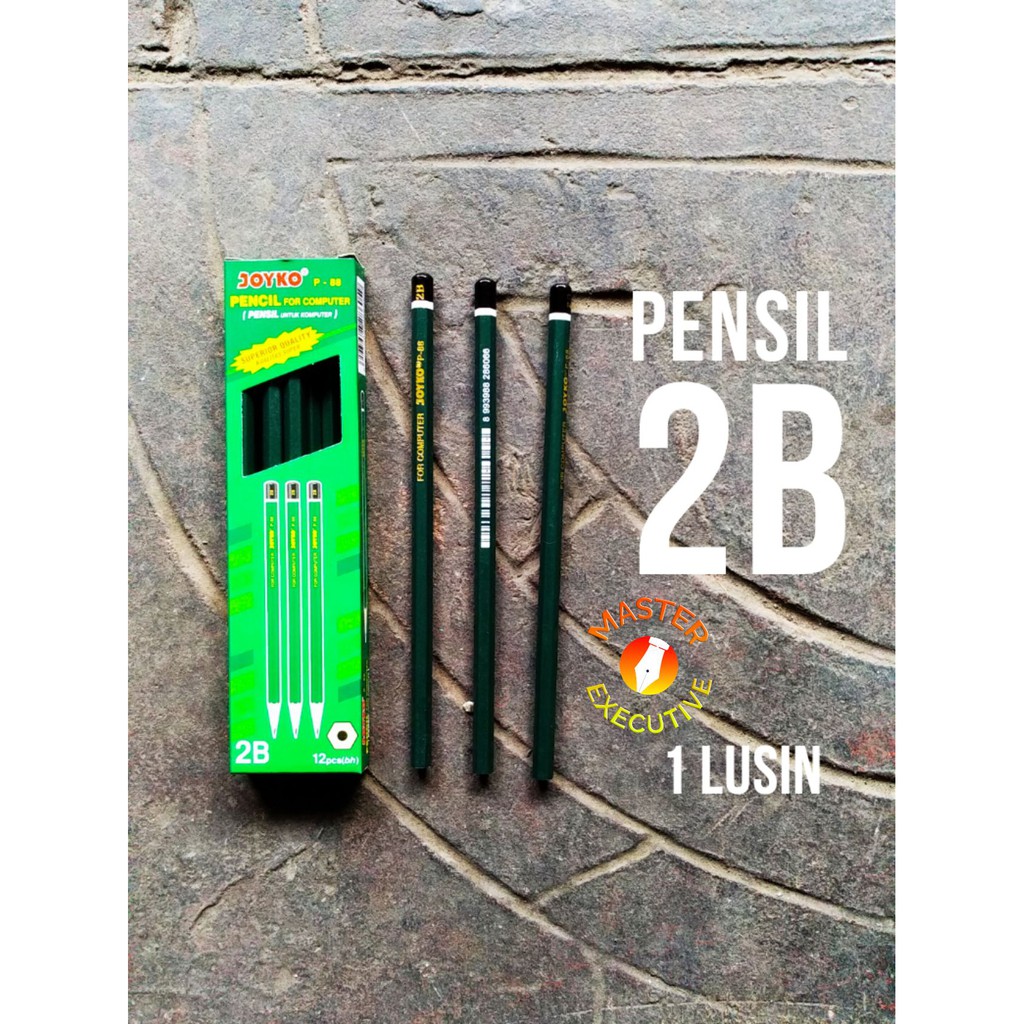 [Pak - 12 Buah] Joyko Pensil 2B Ujian Komputer / Graphite Pencils for Computers P-88