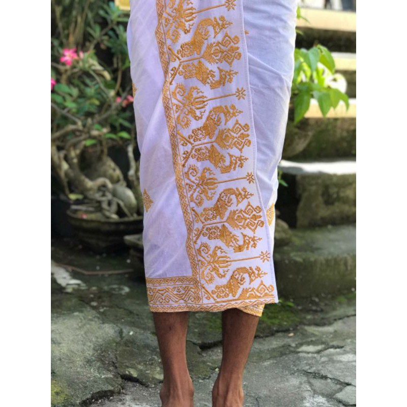 saput putih bordir halus