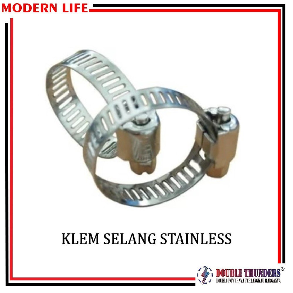 Klem Selang Hose Clamp Stainless Berkualitas ( 1 , 1 1/4 , 1 1/2 )