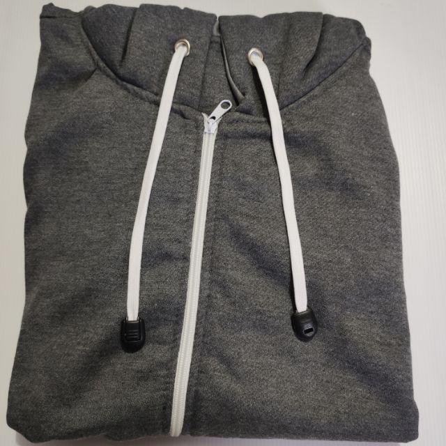 JAKET POLOS ROYAL HOODIE ZIPPER SIZE M-XXL FOTO KE 1 (PRIA & WANITA)-ABU TUA