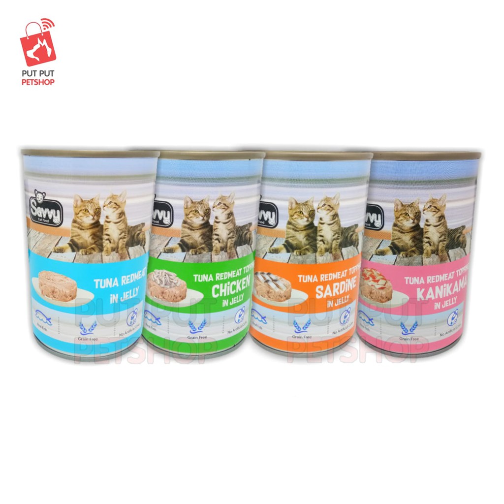 Makanan Kucing Kaleng / SAVVY CANNED CAT FOOD 400gr