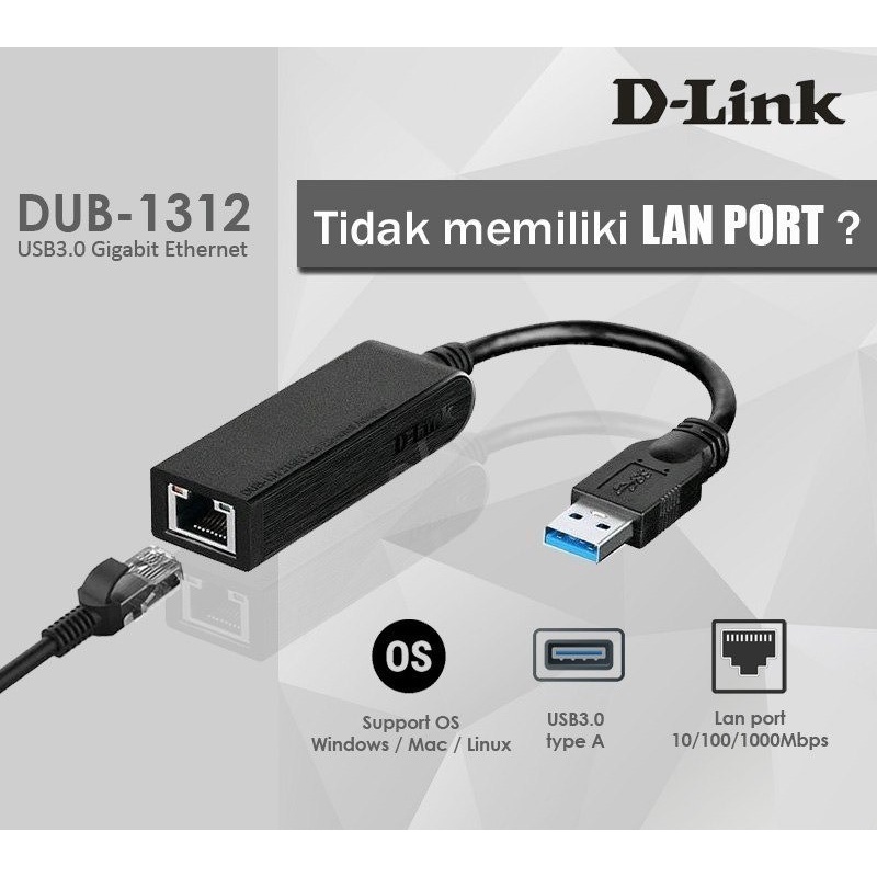 Converter USB 3.0 to LAN Ethernet RJ45 Adapter